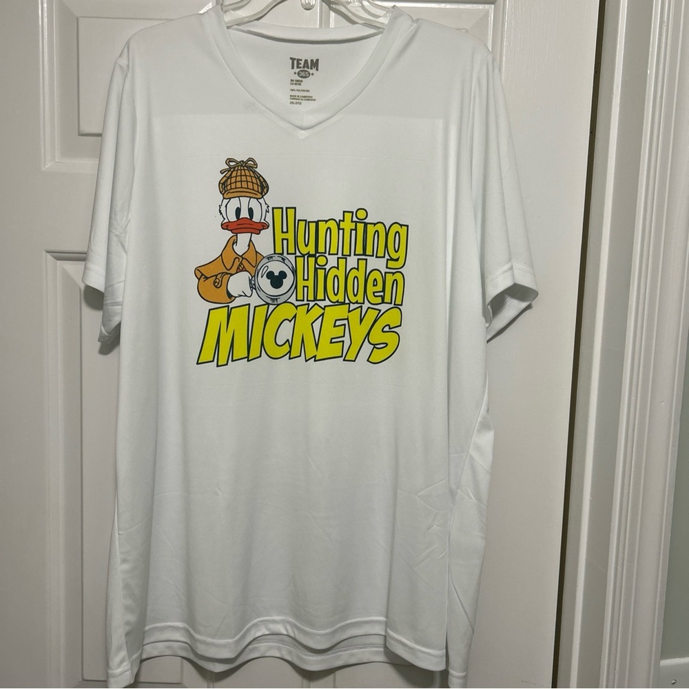 Disney “Hunting Hidden Mickeys” Donald Duck shirt Team 365 - V Neck 3xl